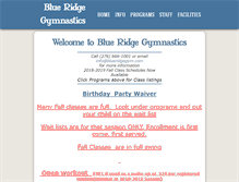 Tablet Screenshot of blueridgegym.com